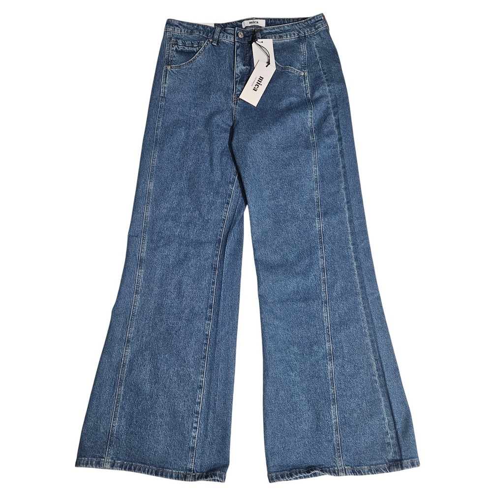 Mica Denim Wide Leg Jeans Blue Tummy Control Slimming Fit Size 32 MTT-W3680DK